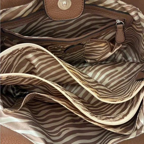 DANA BUCHMAN Rose Floral Tote Multicolor 17" X 12" X 3.5" - Picture 5 of 5